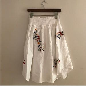 Tory Burch Cassie Floral Embroidered Skirt